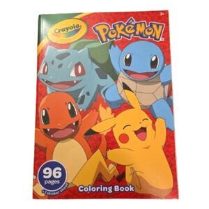 Crayola Pokémon Coloring Book with Sticker Sheet – 96 Pages